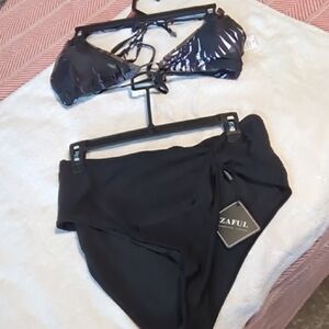 Zaful Monochrome Bikini Set